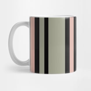 Pink and Moss Stripes Mug